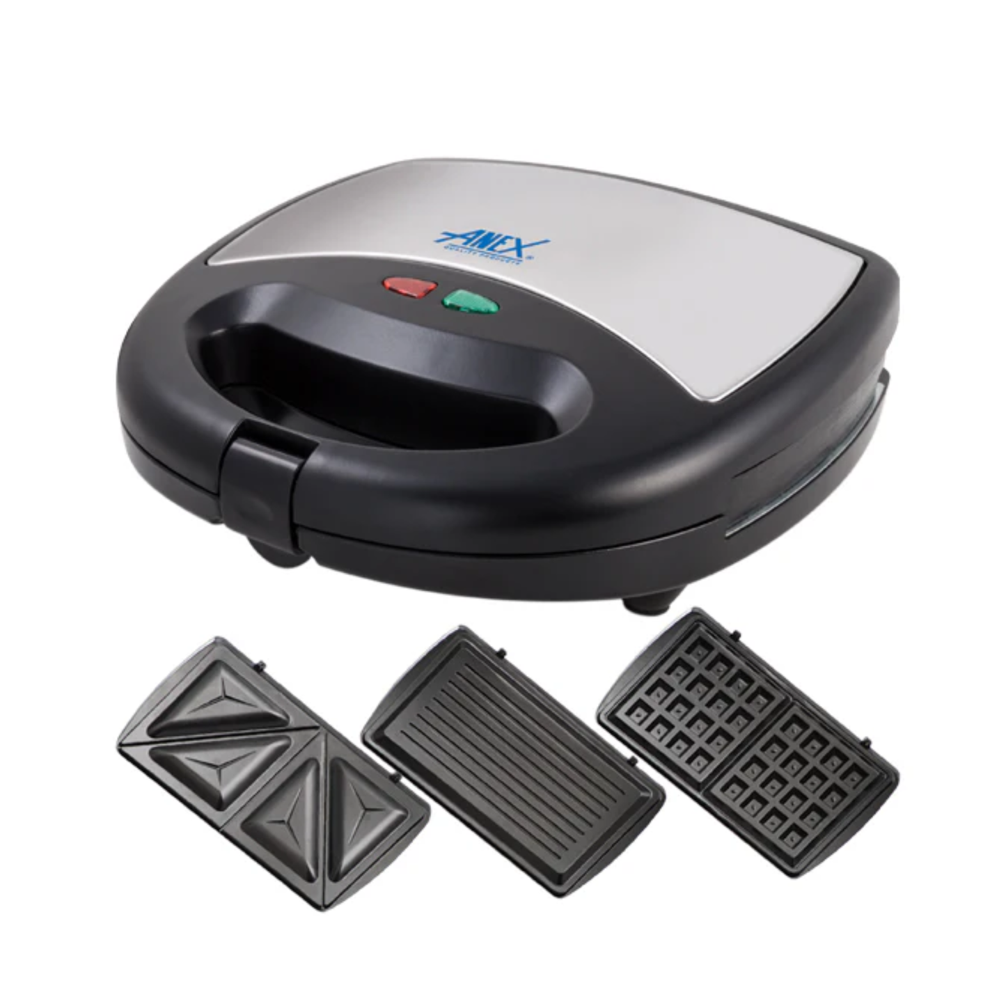 Anex AG-1039C Deluxe Sandwich Maker – 750W, 3-in-1 Sandwich, Waffle & Grill