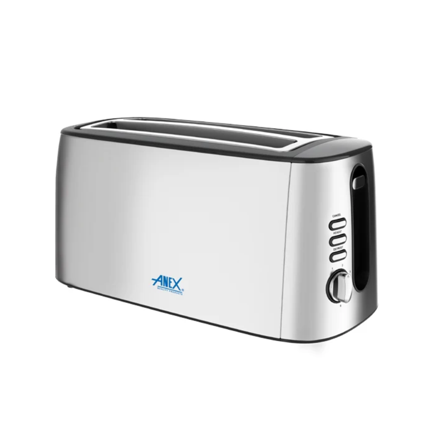 Anex AG-3005 Deluxe 4-Slice Toaster – 1300–1550W, 40mm Wide Slots & 7 Toast Levels