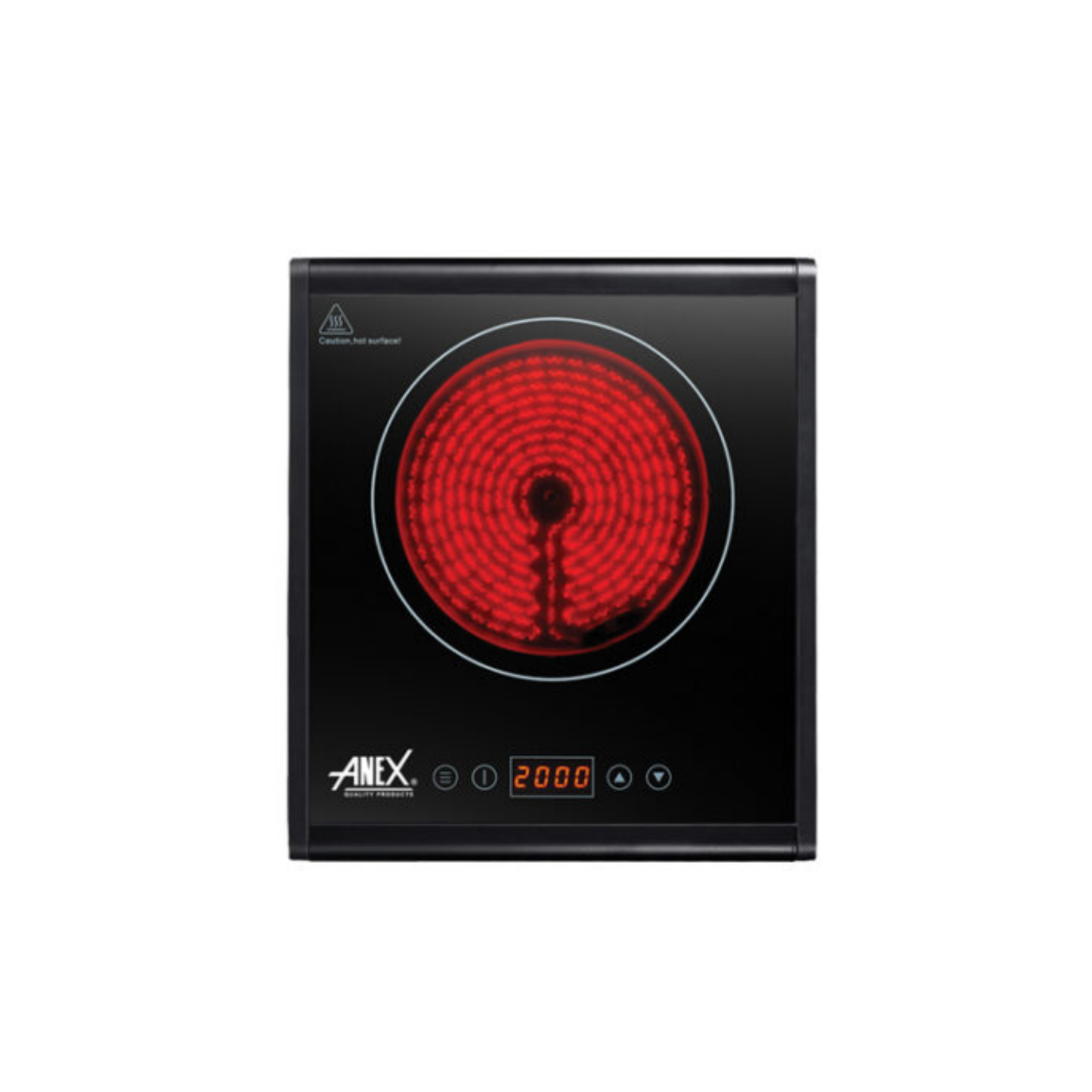 Anex AG-2167 Deluxe Digital Single Hot Plate – 2000W, Infrared Glass Plate