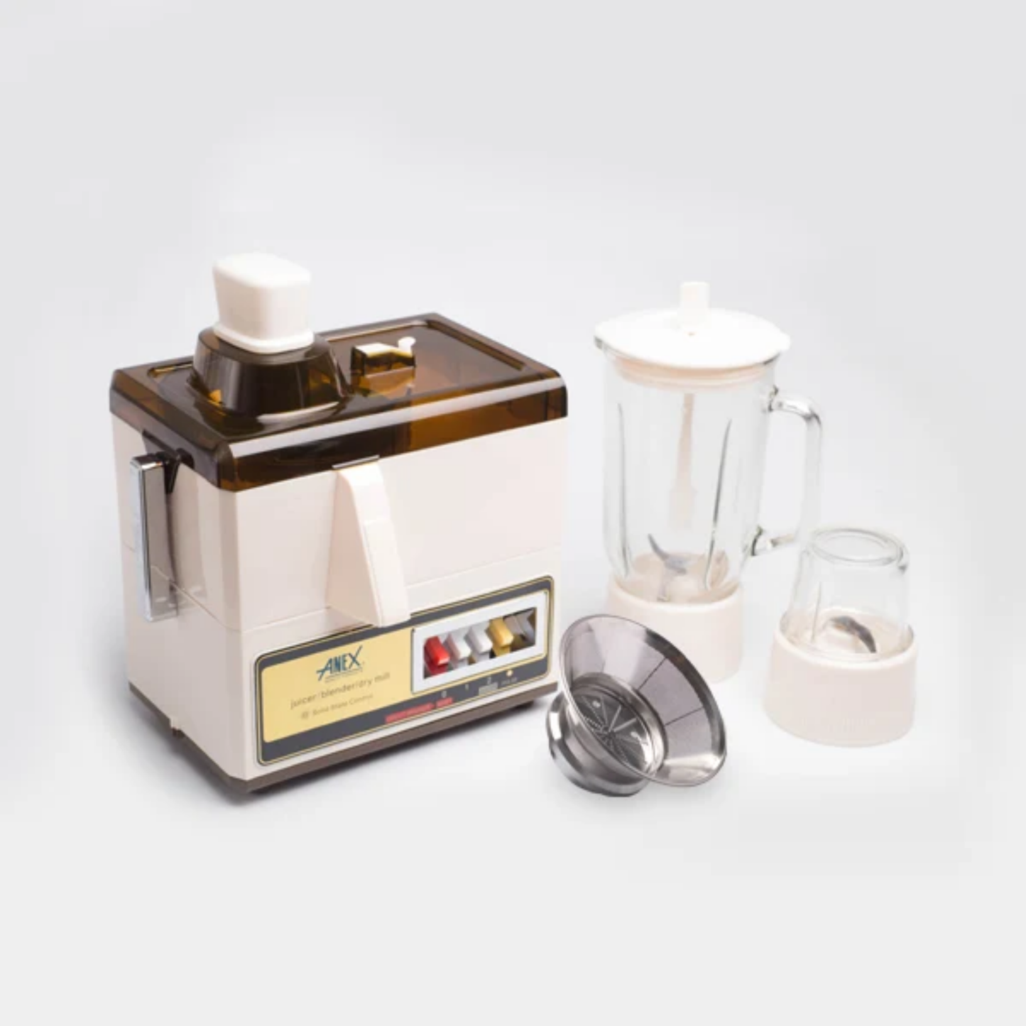 Anex AG-177GL Deluxe 3-in-1 Juicer Blender & Dry Mill – 600W, 1000ml