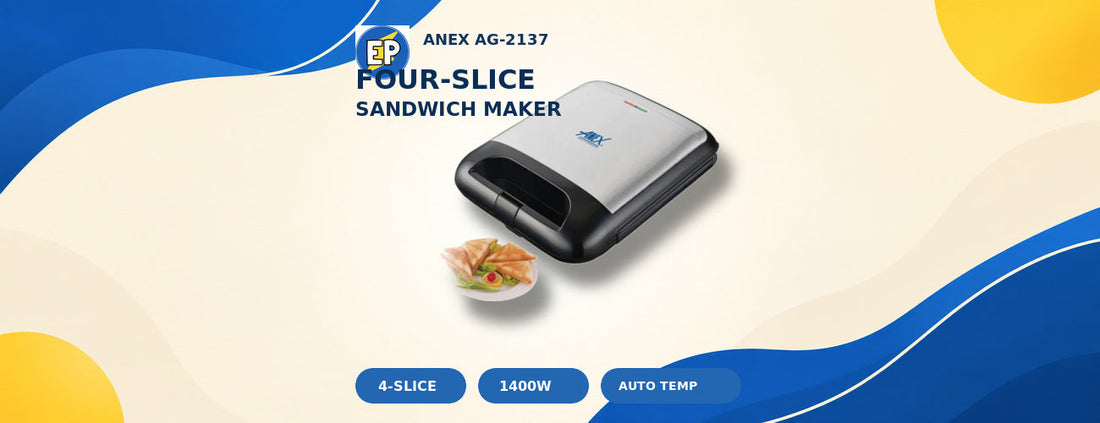 Anex AG-2137 four-slice sandwich maker guide by ElectroPlanet