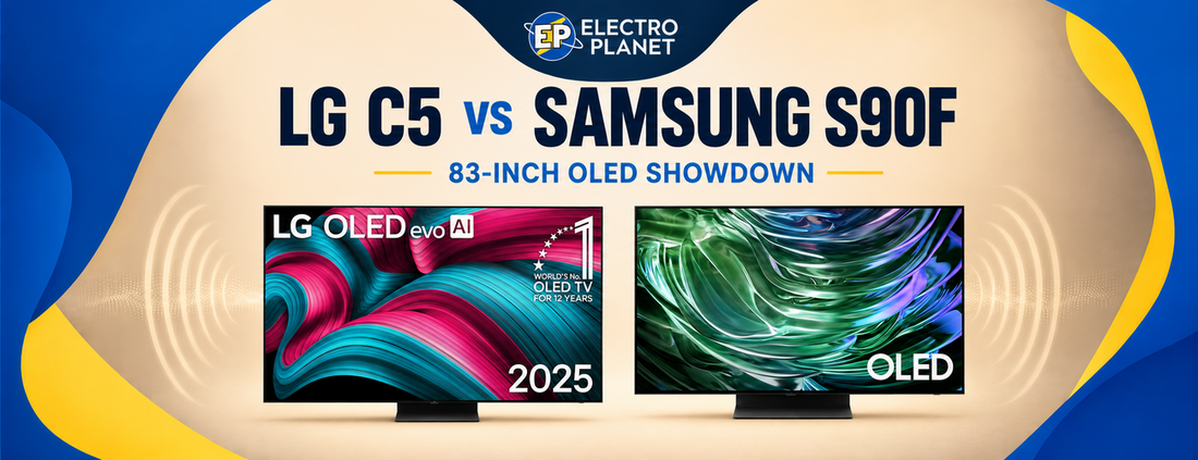 LG OLED83C5PSA versus Samsung QA83S90FAES 83-inch OLED TV comparison