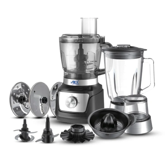 Anex AG-3147 Big Food Processor – 700W, 2L Bowl, 3 Speeds + Pulse & 9-in-1 Functions