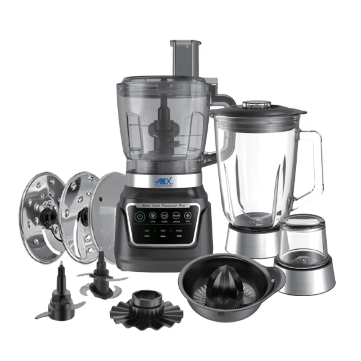 Anex AG-3148 Food Processor – 700W, 2L Bowl, 3 Speeds + Pulse & Multi-Function Processing