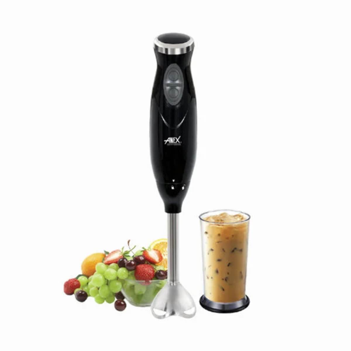 Anex AG-121 Deluxe Hand Blender – 300W, Stainless Steel Blending Stem & Easy Cleaning