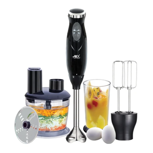 Anex AG-140 Deluxe Hand Blender – 300W, Variable Speed & Stainless Steel Blending Stem