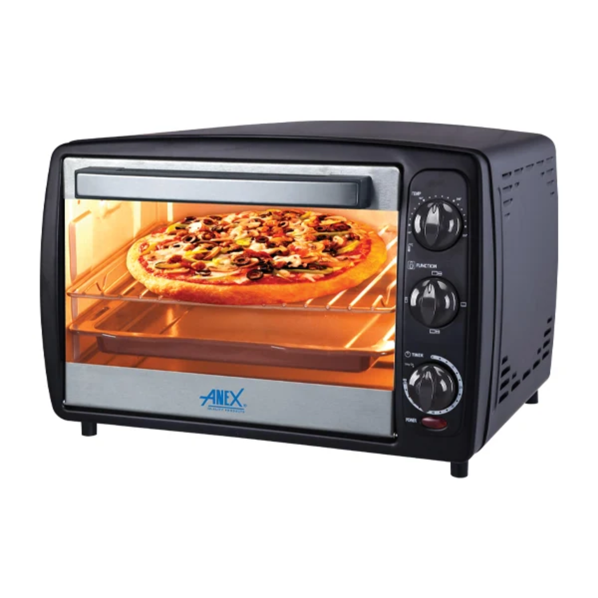 Anex AG-1065 Deluxe Oven Toaster – 1380W, 100–250°C Thermostat, BBQ & Rotisserie