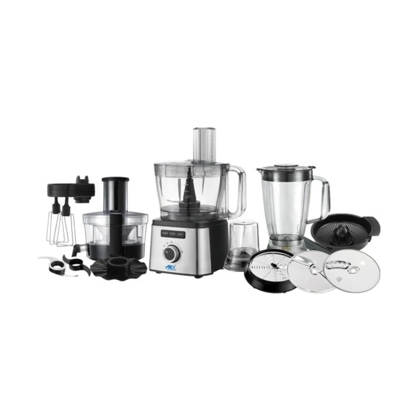 Anex AG-3159 Kitchen Robot – 1200W, 3.5L Bowl, 1.8L Blender & Multi-Function Processing