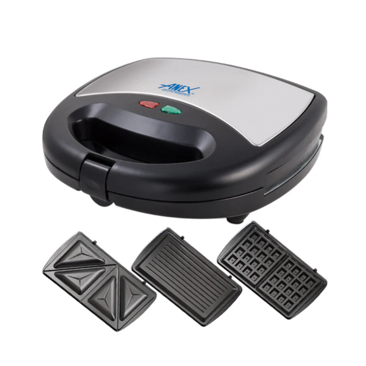 Anex AG-1039C Deluxe Sandwich Maker – 750W, 3-in-1 Sandwich, Waffle & Grill