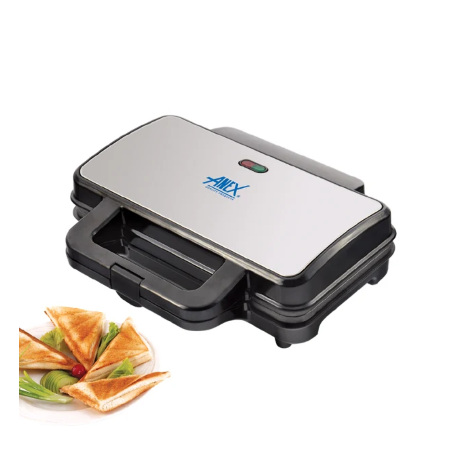 Anex AG-2036 Deluxe Sandwich Maker – 900W, Non-Stick Plates & Cool-Touch Housing