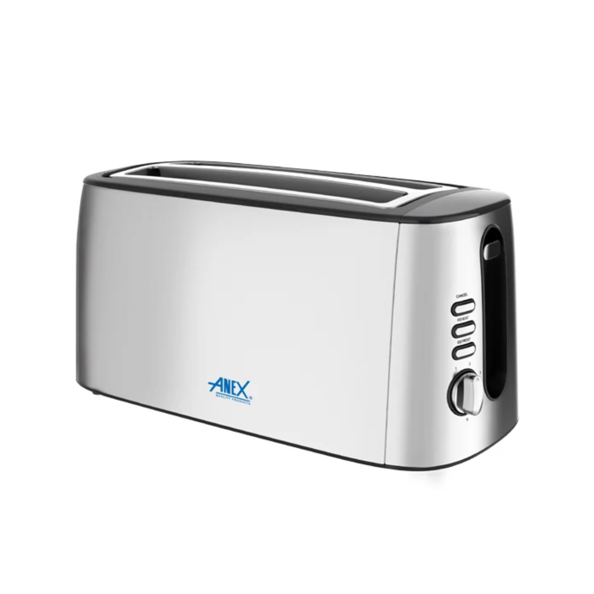 Anex AG-3005 Deluxe 4-Slice Toaster – 1300–1550W, 40mm Wide Slots & 7 Toast Levels