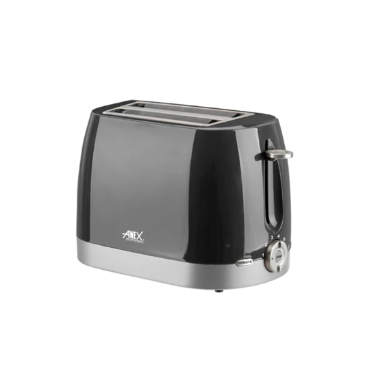 Anex AG-3018 Deluxe 2-Slice Toaster – 730–870W, Electronic Browning Control & Bun Warmer