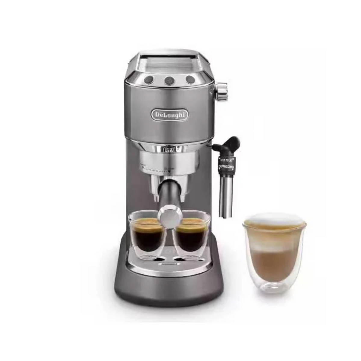 De'Longhi Dedica Metallics EC785 – 15-Bar Espresso Machine, Thermoblock & Adjustable Cappuccino System
