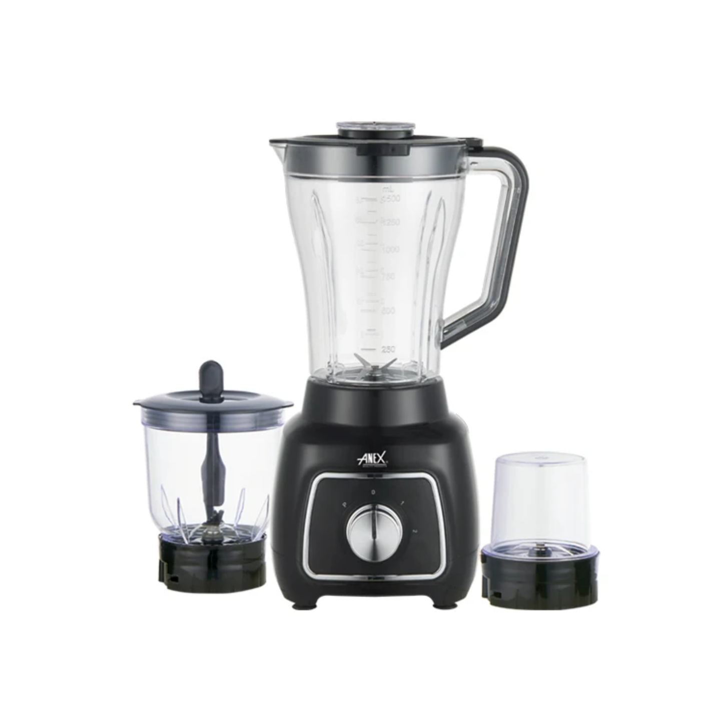 Anex AG-6135UB Deluxe 3-in-1 Blender & Grinder – 500W with 1.5L Unbreakable Jar