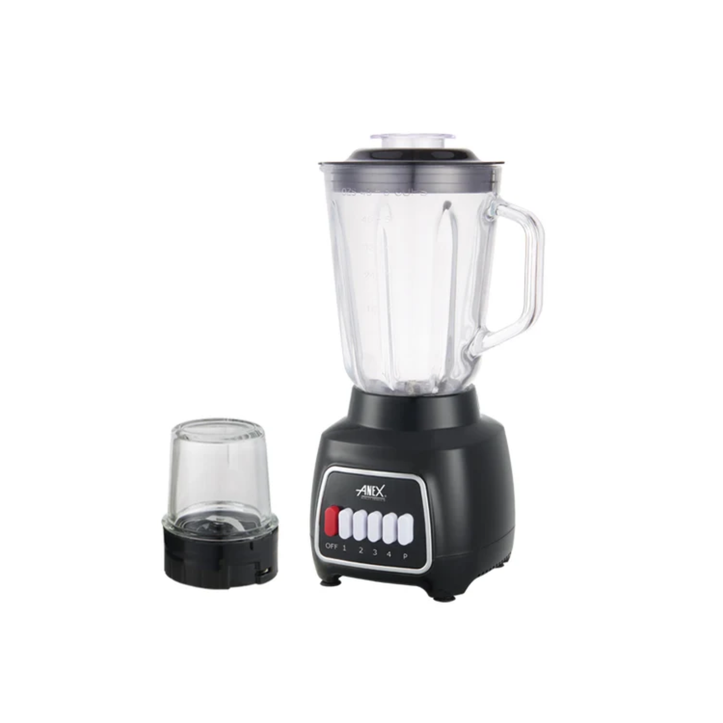 Anex AG-6136GL Deluxe 2-in-1 Blender & Grinder – 500W with 1.5L Glass Jar