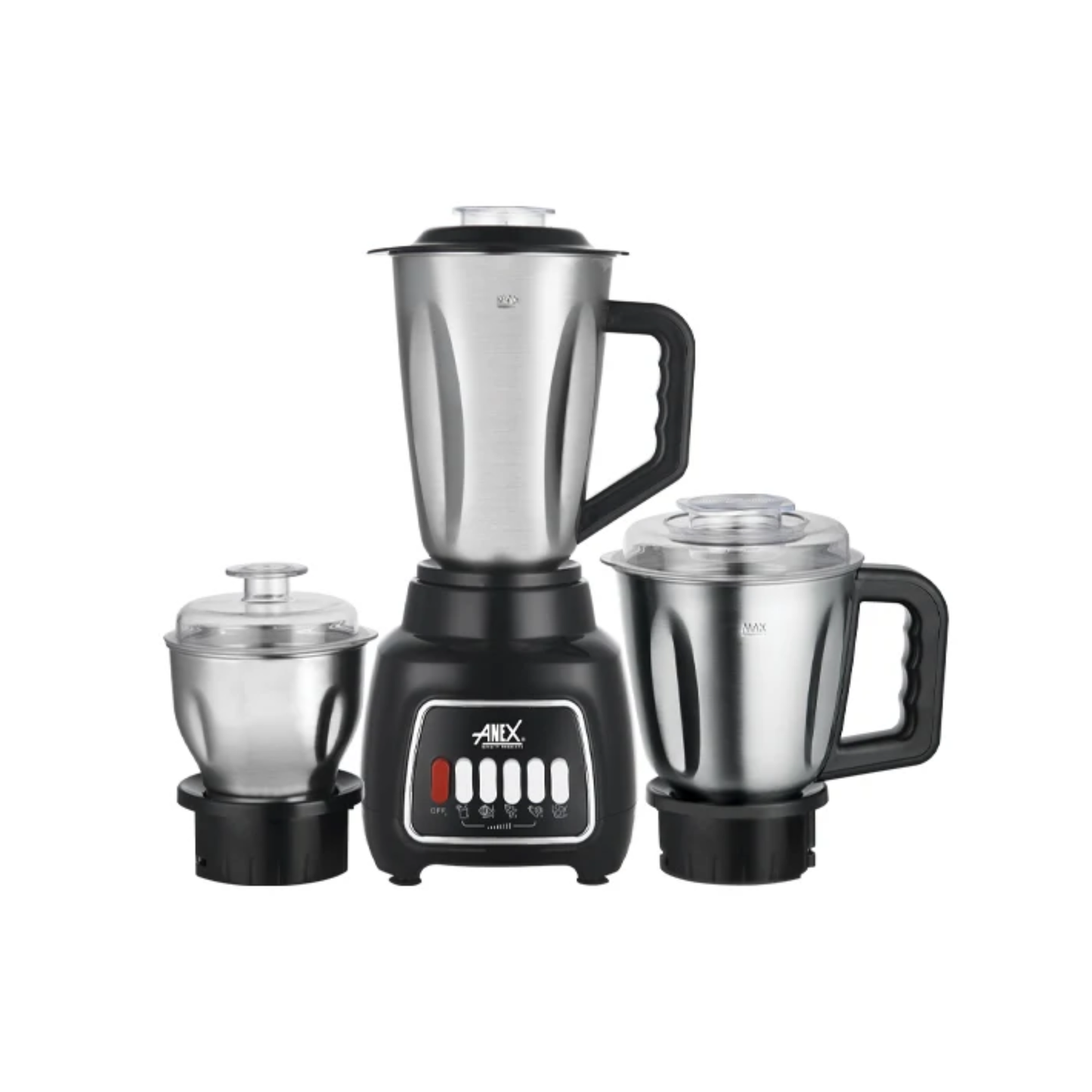 Anex AG-6139SS Deluxe 2-in-1 Blender & Grinder – 500W with 1.5L Stainless Steel Jar