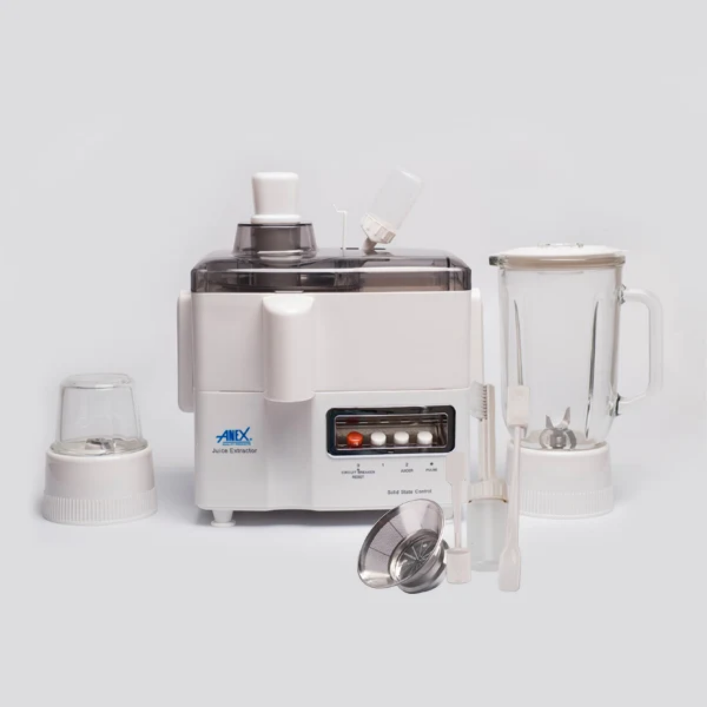 Anex AG-178GL Deluxe 3-in-1 Juicer Blender Grinder – 600W, 1000ml Glass Container
