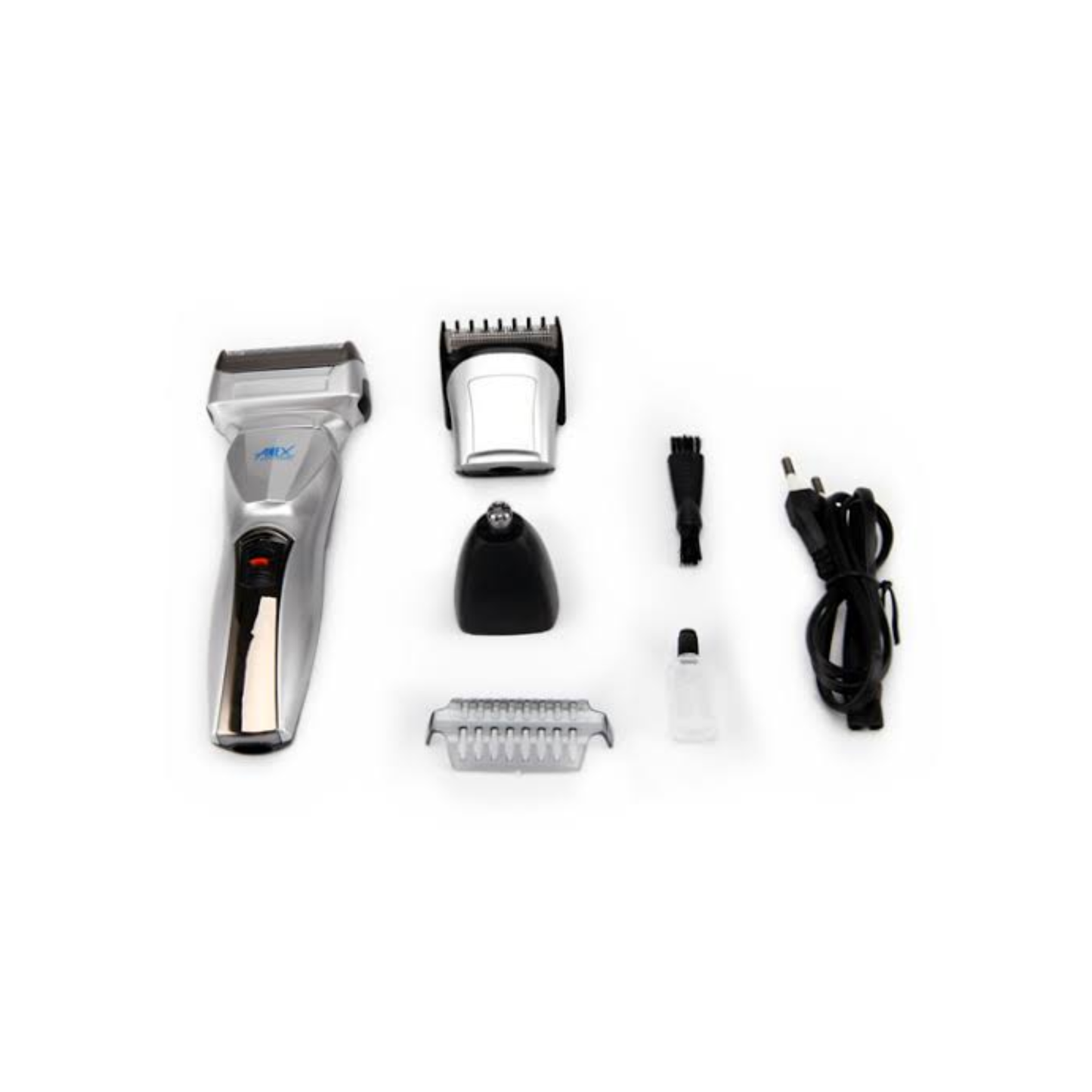 Anex AG-7068 3-in-1 Deluxe Rechargeable Hair Trimmer, Nose Trimmer & Shaver
